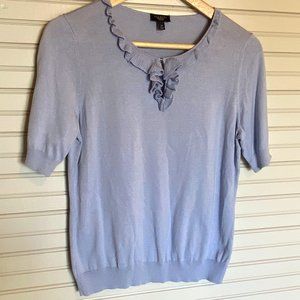 Talbots Dainty Silk Blend Sweater Size PM Blue